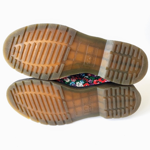 Dr Martens Pascal Black Wild Poppy Floral Print Boots Size 8 - Doc Martens - Picture 5 of 10